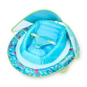 SwimWays Inflatable Infant Baby Spring Pool Float with Sun Canopy